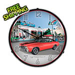 Collectable Sign and Clock 1971 SS Chevelle Backlit Wall Clock