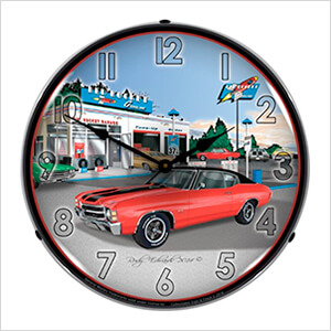 1971 SS Chevelle Backlit Wall Clock