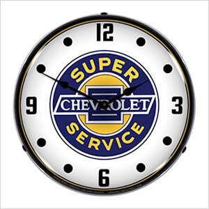 Chevrolet Super Service Backlit Wall Clock