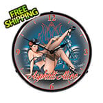 Collectable Sign and Clock Asphalt Alice Backlit Wall Clock