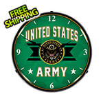 Collectable Sign and Clock United States Army Backlit Wall Clock