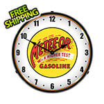 Collectable Sign and Clock Meteeor Gasoline Backlit Wall Clock