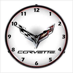 C7 Corvette Backlit Wall Clock