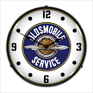 Oldsmobile Service Backlit Wall Clock
