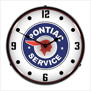 Pontiac Service Backlit Wall Clock