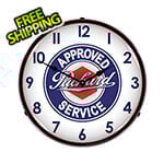 Collectable Sign and Clock Packard Approved Service Backlit Wall Clock