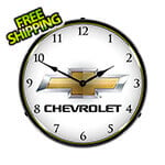Collectable Sign and Clock Chevrolet Bowtie Backlit Wall Clock