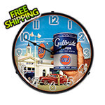 Collectable Sign and Clock Gulfpride Motor Oil Backlit Wall Clock