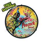 Collectable Sign and Clock Peacock Prophylactics Backlit Wall Clock