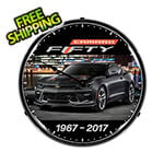 Collectable Sign and Clock 2017 Camaro 50th Backlit Wall Clock