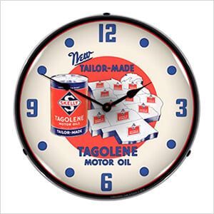 Skelly Motor Oil Backlit Wall Clock