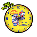 Collectable Sign and Clock Pate Motor Oil Backlit Wall Clock