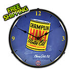 Collectable Sign and Clock Champlin Oil Backlit Wall Clock