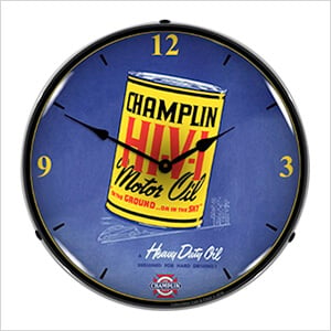 Champlin Oil Backlit Wall Clock