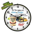 Collectable Sign and Clock Veedol Motor Oil Backlit Wall Clock