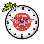 Collectable Sign and Clock Flying A Service Backlit Wall Clock