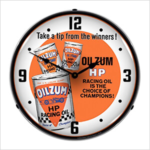 Oilzum HP Oil Backlit Wall Clock