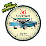 Collectable Sign and Clock 1956 Chevrolet Nomad Backlit Wall Clock