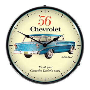 1956 Chevrolet Nomad Backlit Wall Clock