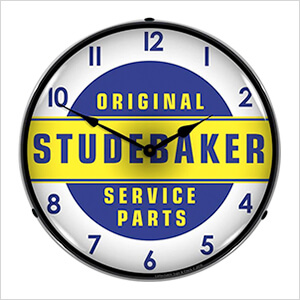 Original Studebaker Service Parts Backlit Wall Clock
