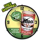 Collectable Sign and Clock Veedol Change Oil Now Backlit Wall Clock
