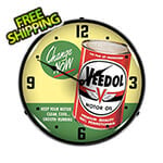 Collectable Sign and Clock Veedol Change Oil Now Backlit Wall Clock