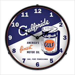 Gulfpride Motor Oil Backlit Wall Clock