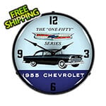Collectable Sign and Clock 1955 Chevrolet One Fifty Backlit Wall Clock