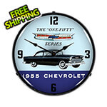 Collectable Sign and Clock 1955 Chevrolet One Fifty Backlit Wall Clock