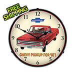 Collectable Sign and Clock 1967 Chevrolet Pickup Backlit Wall Clock
