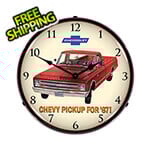 Collectable Sign and Clock 1967 Chevrolet Pickup Backlit Wall Clock
