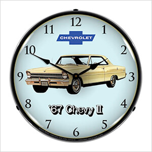 1967 Chevy II Nova Super Sport Backlit Wall Clock