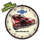 Collectable Sign and Clock 1970 SS Chevelle Backlit Wall Clock