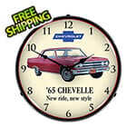 Collectable Sign and Clock 1965 Chevelle Backlit Wall Clock