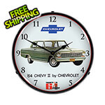 Collectable Sign and Clock 1964 Chevy II Nova Backlit Wall Clock
