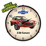 Collectable Sign and Clock 1972 Z28 Camaro Backlit Wall Clock