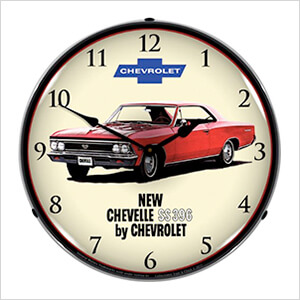 1966 Chevelle SS 396 Backlit Wall Clock