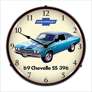 1969 Chevelle SS 396 Backlit Wall Clock