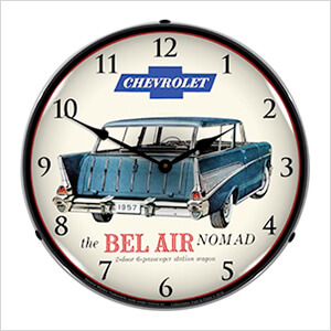 1957 Chevrolet Bel Air Nomad Backlit Wall Clock