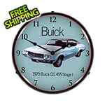 Collectable Sign and Clock 1970 Buick GS 455 Stage 1 Backlit Wall Clock