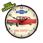 Collectable Sign and Clock 1957 Chevrolet One Fifty Backlit Wall Clock