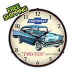 Collectable Sign and Clock 1957 Chevrolet Two Ten Backlit Wall Clock