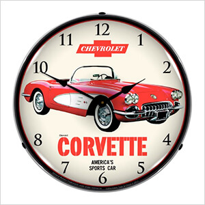 1959 Chevrolet Corvette Backlit Wall Clock