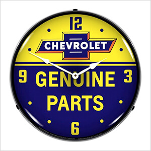 Chevrolet Bowtie Genuine Parts Backlit Wall Clock
