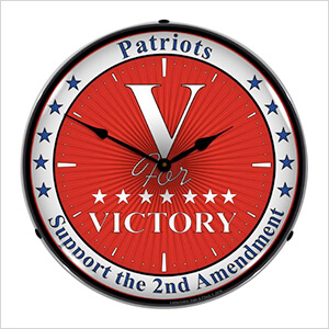 Support the 2nd Amendment Backlit Wall Clock