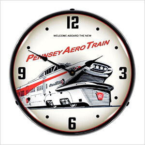 Pennsey Aero Train Backlit Wall Clock
