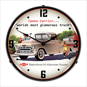 1957 Chevrolet Cameo Truck Backlit Wall Clock