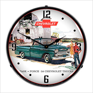 1958 Chevrolet Truck Backlit Wall Clock