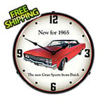 Collectable Sign and Clock 1965 Buick GS Backlit Wall Clock