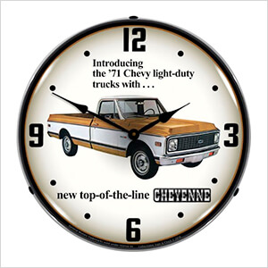 1971 Chevrolet Truck Backlit Wall Clock